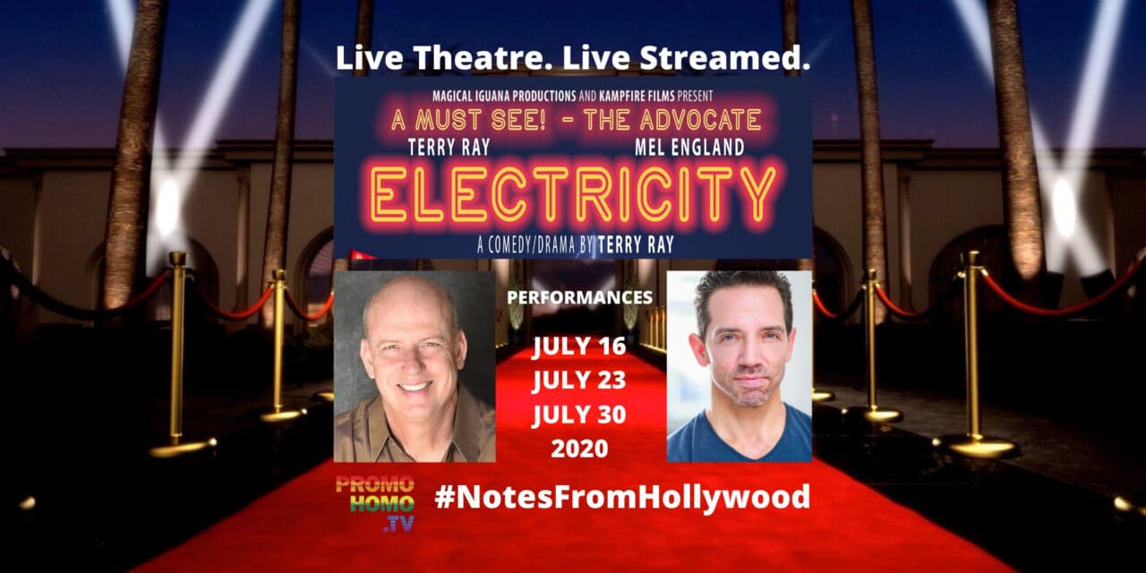 ELECTRICITY: Live Theatre. Live Streamed. Meet Playwright/Star Terry Ray & Co-Star Mel England