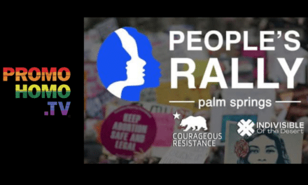 Hundreds rally in downtown Palm Springs against Trump’s evil regime